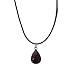 Earth Stone Collection - Teardrop Crystal Stone Necklace (Amethyst)