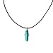 Earth Stone Collection - Wire Wrapped Crystal Stone Necklace (Turquoise)