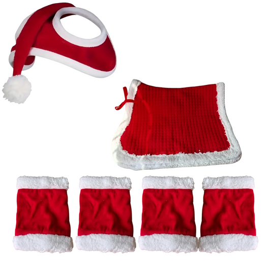 Horse Christmas Novelty Set - Hat, Rug and 4 Leg Sleeves