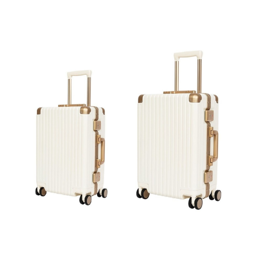 Classic Aluminum Frame Travel Suitcase - 22 inch + 26 inch