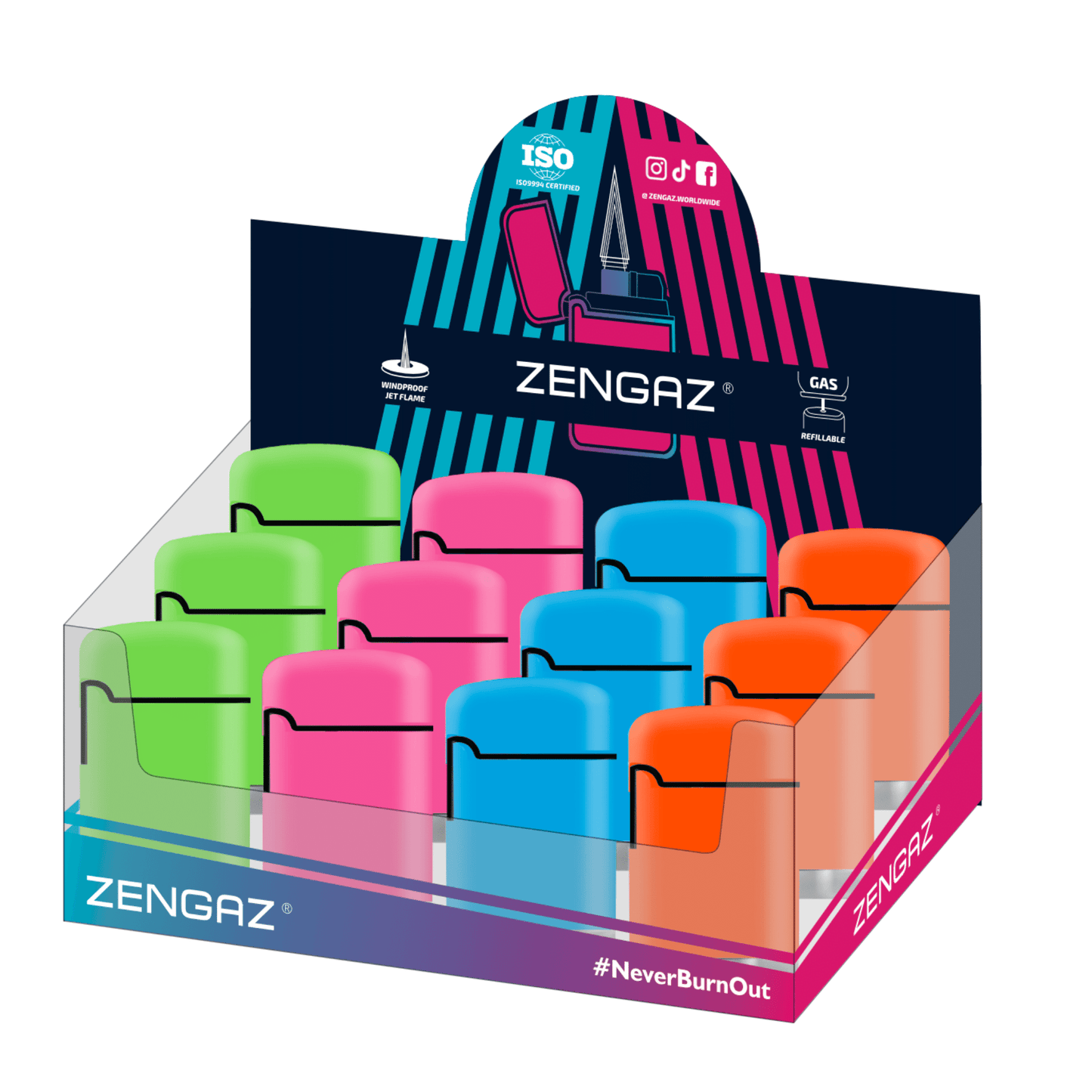 Zengaz ZL 3 Mega Jet Flame - 12 pcs