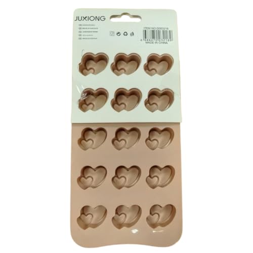 Silicone Chocolate Mold - Double Hearts - 19x10cm (Pink)