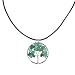Earth Stone Collection - Round Tree Of Life Stone Necklace (Aventurine)