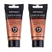 2 Pack Acrylic Metallic Paint – 75ml Tubes (Gold)