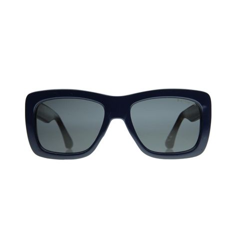Lentes & Marcos "Palos de la Frontera" UV400 Oversized Sunglasses - Blue