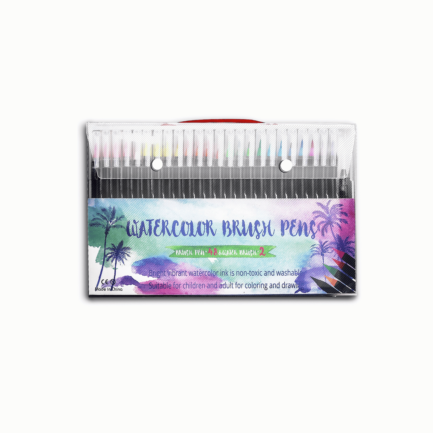 48 Single Brush Water Colour Pen + 2 Blenders