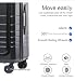 Multifunction Smart Carry-On Travel Suitcase - 20 Inch - Black