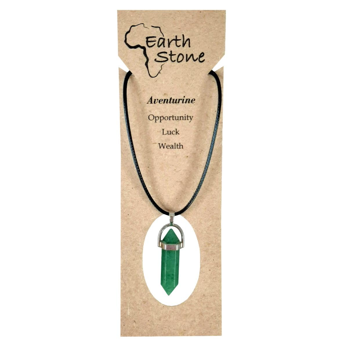 Earth Stone Collection - Bullet Crystal Stone Necklace (aventurine)