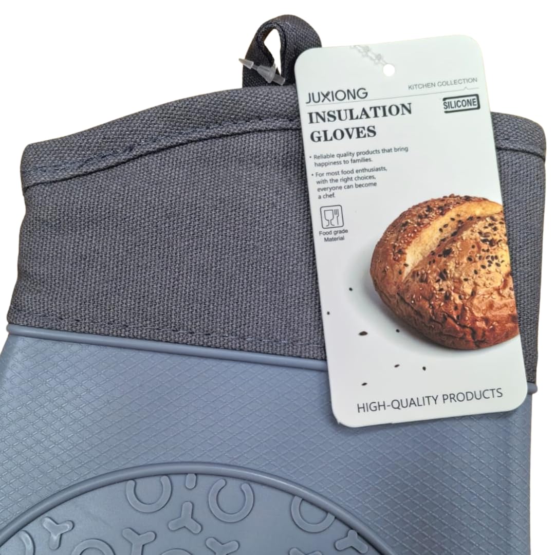 Silicone Oven Glove - Short - 29x17cm (Grey)
