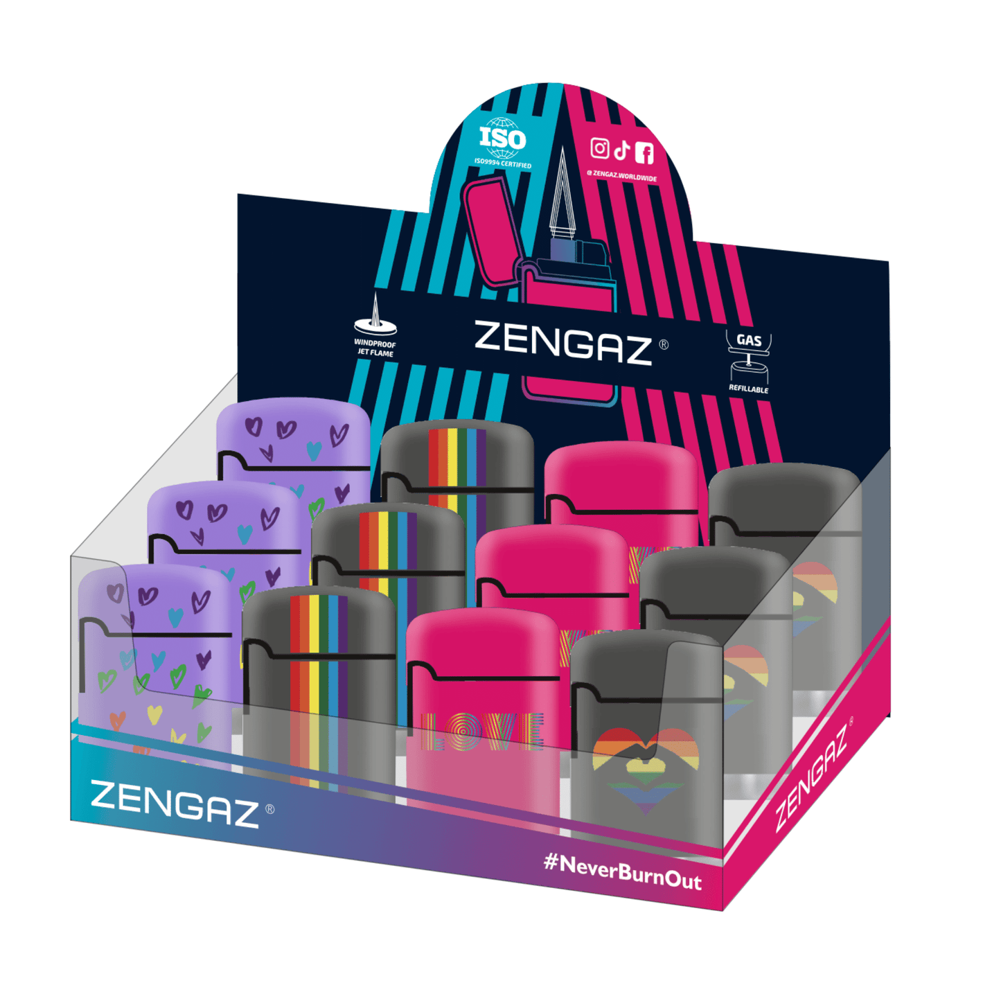 Zengaz ZL 3 Mega Jet Flame - 12 pcs