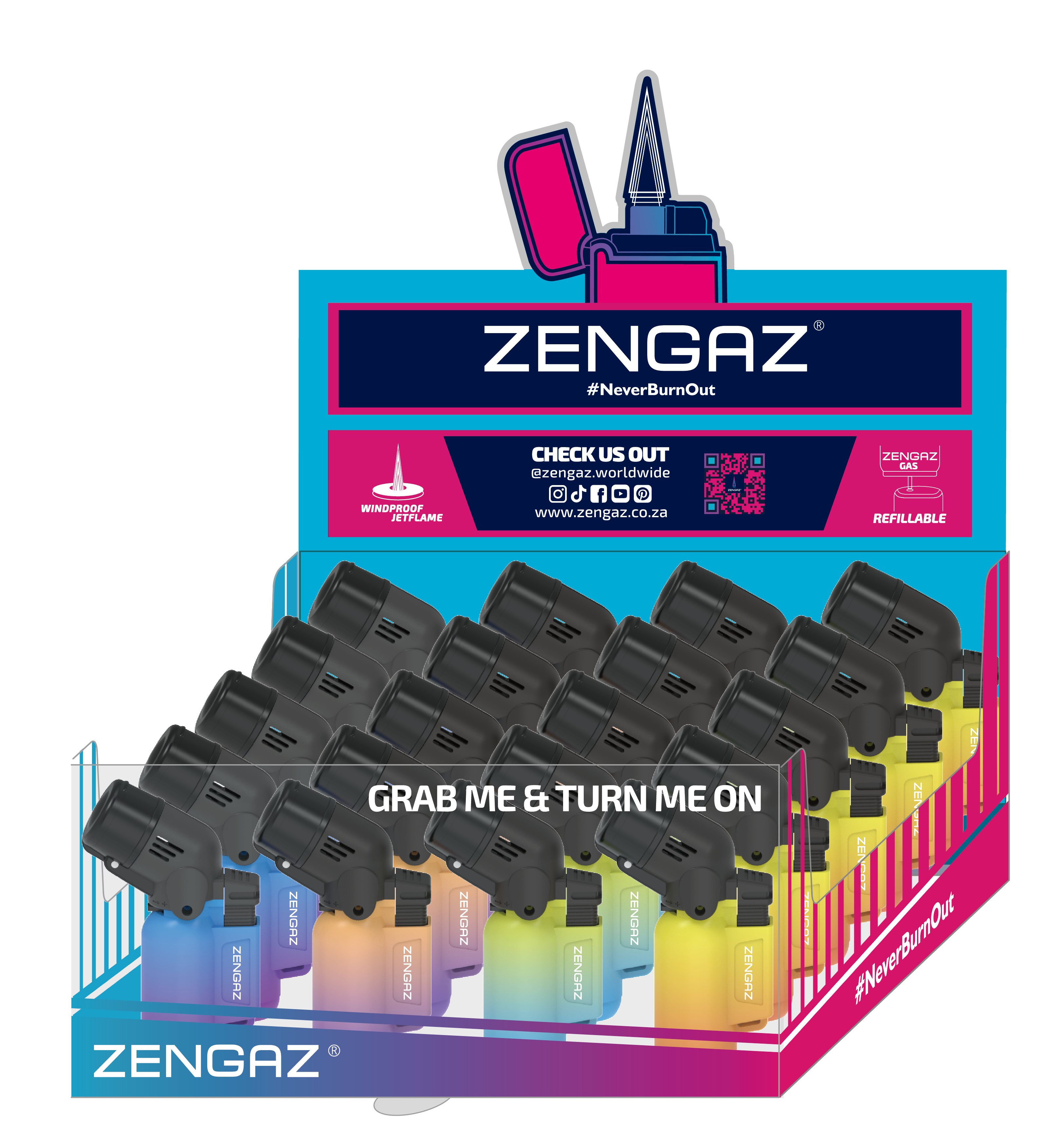 洋楽 B.O.M.B. TESTERS Zengaz ZL-17 Angle Double Jet Flame Lighters – ieGlobal