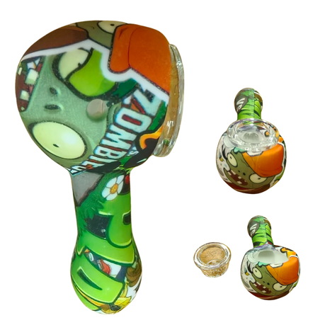 Silicone Rasta Pipe - Hydrodipped - 50 Pack