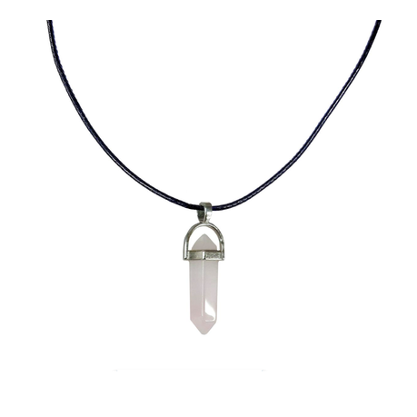 Earth Stone Collection - Rose Quartz Bracelet and Bullet Necklace Set