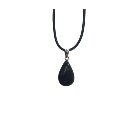 Earth Stone Collection - Onyx Bracelet And Teardrop Necklace Set