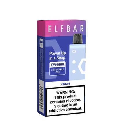 Elf Bar 9000 Puffs Rechargeable Pod 50mg - Grape