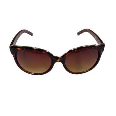 Solar X Wayfarer Sunglasses with Golden Trim & Gradient Yellow Lens UV400