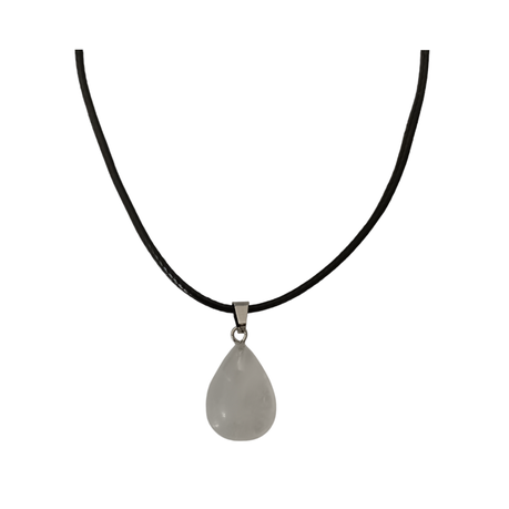 Earth Stone Collection - Teardrop Quartz Stone Necklace