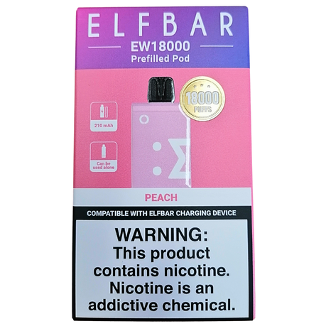 Elf Bar 18000 Puffs Rechargeable Pod 50mg - Peach