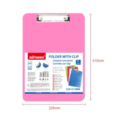 Motarro Clipboard 315x225mm - 2 Pack - Yellow