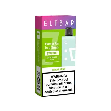 Elf Bar 9000 Puffs Rechargeable Pod 50mg - Miami Mint