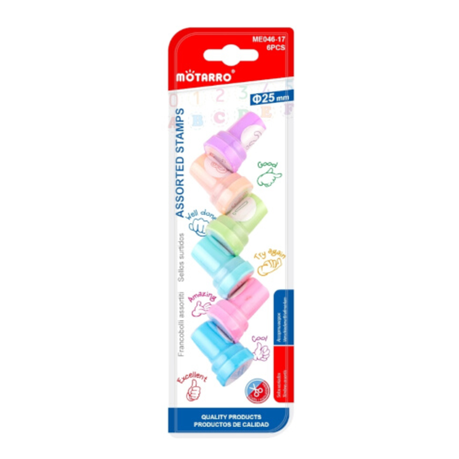 Motarro Assorted Stamps 25mm 6PCS - Smiley Face