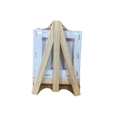 Motarro Wooden Tripod Easel with Square Canvas - 10x10cm