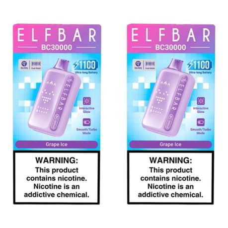 Elf Bar BC30000 Disposable Vape - Grape Ice (Pack of 2)
