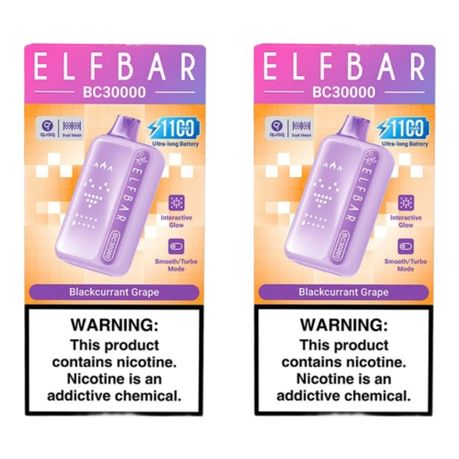 Elf Bar BC30000 Disposable Vape - Blackcurrant Grape (Pack of 2)