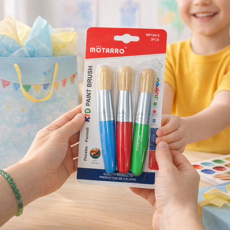 Motarro Kids Paint Brush Set - 3 Piece Set