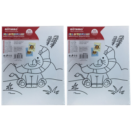 Motarro Printed Canvas - 2 Pack - 20x20cm Plane