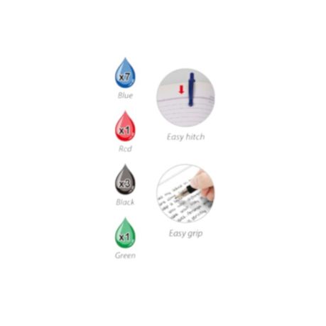 Motarro Ballpoint Pen Assorted 1.0mm 12PCS