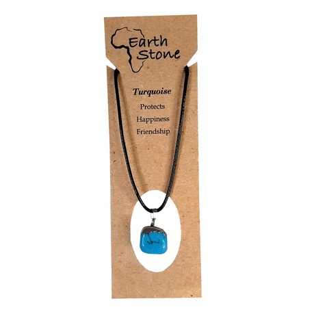 Earth Stone Collection - Polished Turquoise Stone Necklace