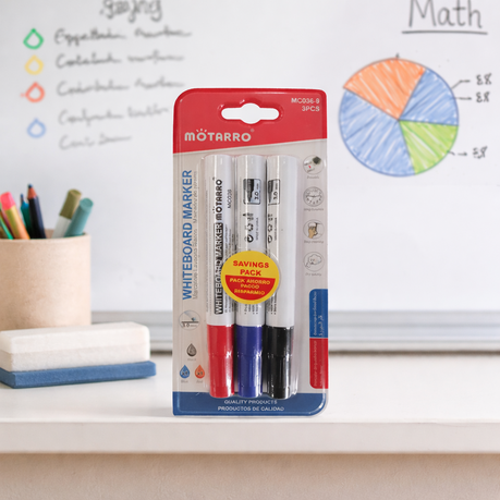 Motarro Whiteboard Markers 3.0mm - 3 Piece Set