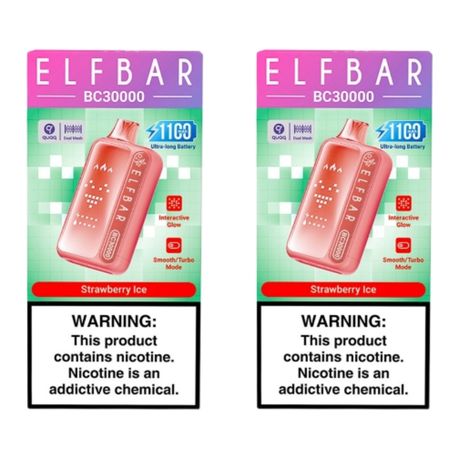 Elf Bar BC30000 Disposable Vape - Strawberry Ice (Pack of 2)