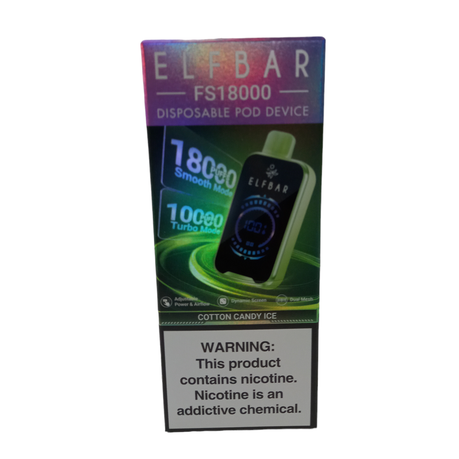 Elf Bar 18000 Puffs Disposable Vape - Cotton Candy Ice - 2 Pack