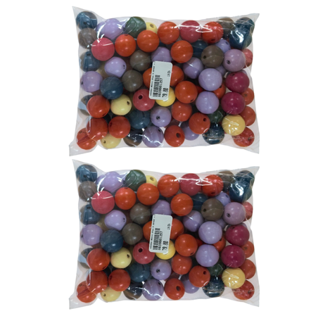 Wooden Beads +- 100PCS - 2 Pack - 25mm