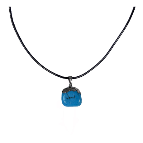 Earth Stone Collection - Turquoise Bracelet And Polished Stone Necklace Set
