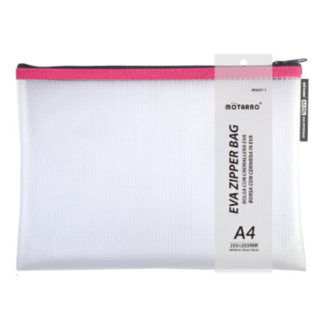 Motarro Eva Zipping Bag A4 355x255mm - Pink