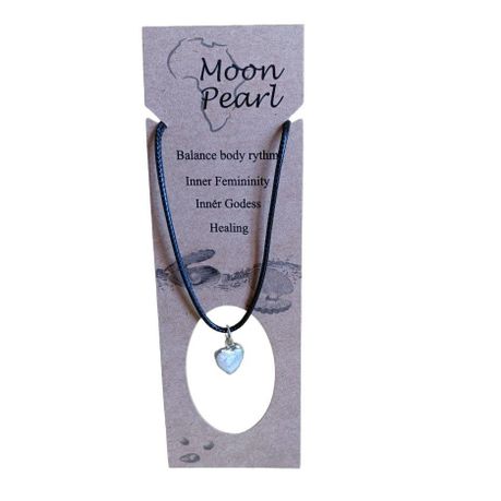 Earth Stone Collection - Heart Pearl Stone Necklace