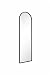 Sakura Home Design Arched Full-Length Mirror - Black - 140 x 45cm