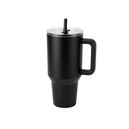 Travel Mug - Stainless Steel With Handle (Black)
