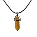 Earth Stone Collection - Bullet Crystal Stone Necklace (Yellow Jade)