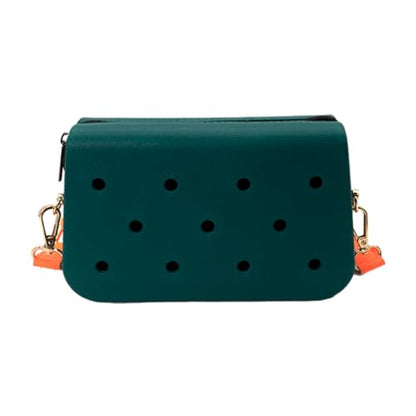 Coco EVA Croc Crossbody Bag – Lightweight Waterproof Shoulder Bag (Green)