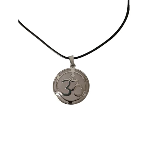Earth Stone Collection - OM Symbol Crystal Stone Necklace (Rose Quartz)