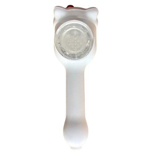 Silicone Rasta Spoon Pipe - Cartoon Faces (White)