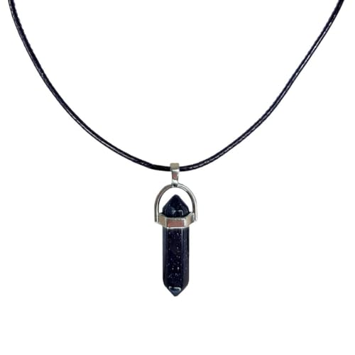Earth Stone Collection - Bullet Crystal Stone Necklace (Blue Sand)