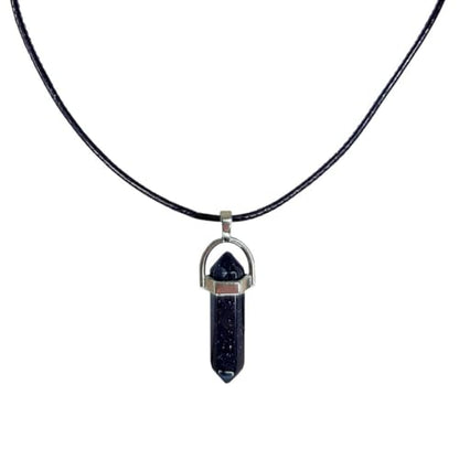 Earth Stone Collection - Bullet Crystal Stone Necklace (Blue Sand)