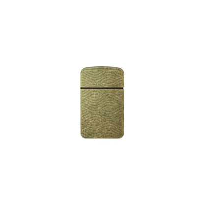 Zl -12 Metallic Windproof Torch Jet Lighter With Pouch (Aged Gold Wave)