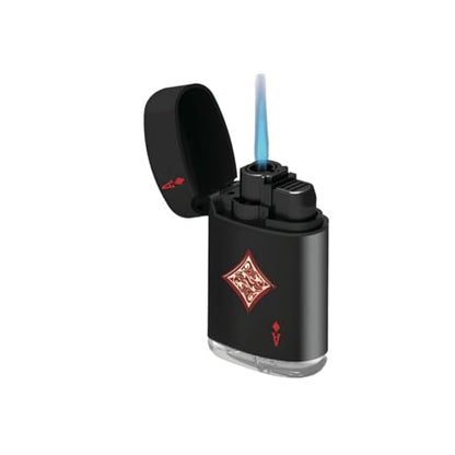 Zengaz ZL 3 Mega Jet Flame Lighter - Aces Black Diamonds
