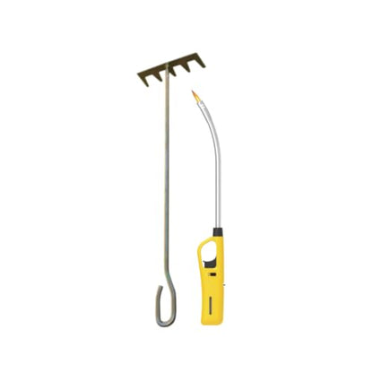 Braai Rake And Flexible Extra Length Braai Lighter (Yellow)